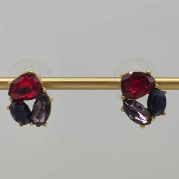 J Crew Colorful Cluster Stud Earrings - Picture 6 of 8